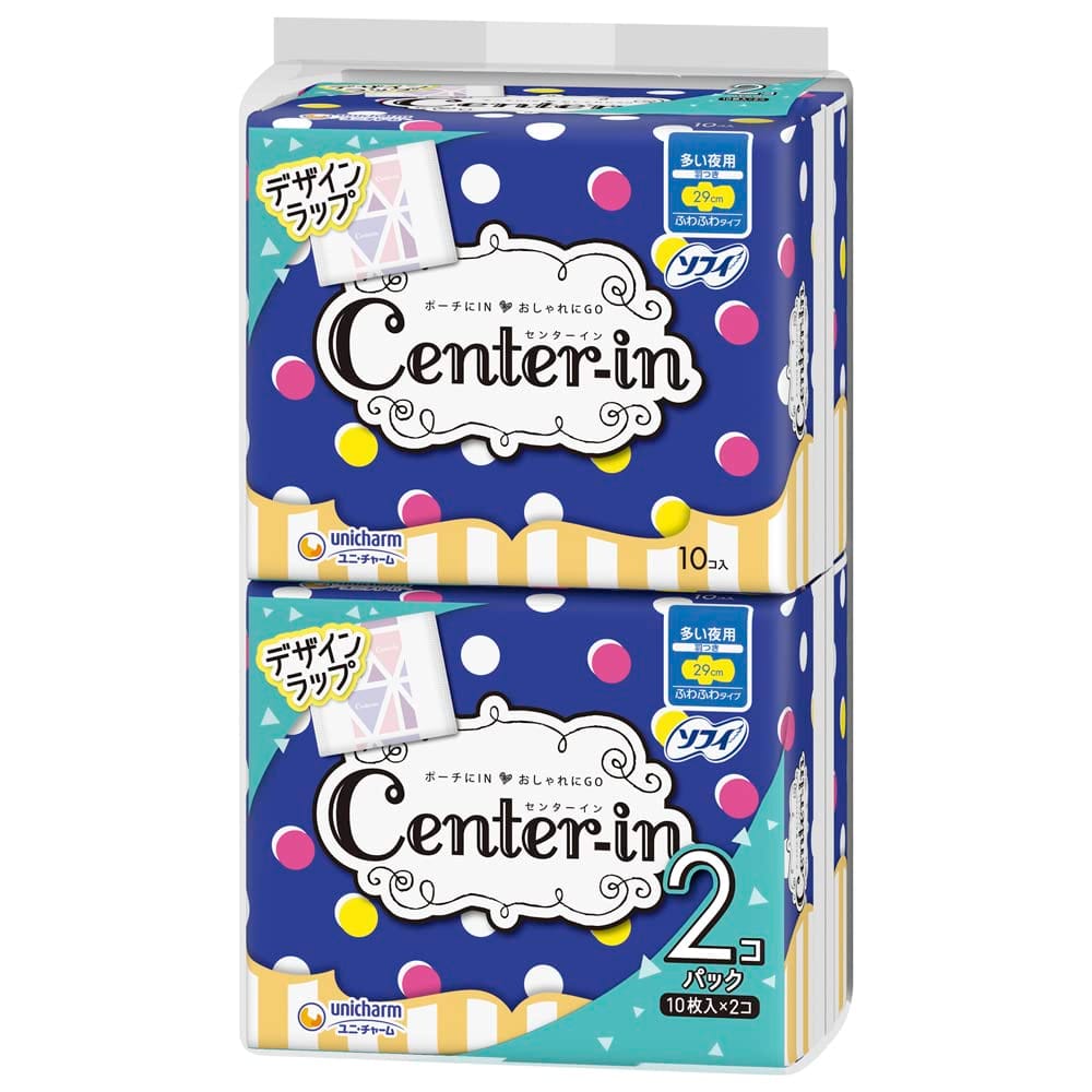 センターイン ふわふわタイプ 多い日の夜用 29cm 10コ入×2個パック(unicharm center-in)