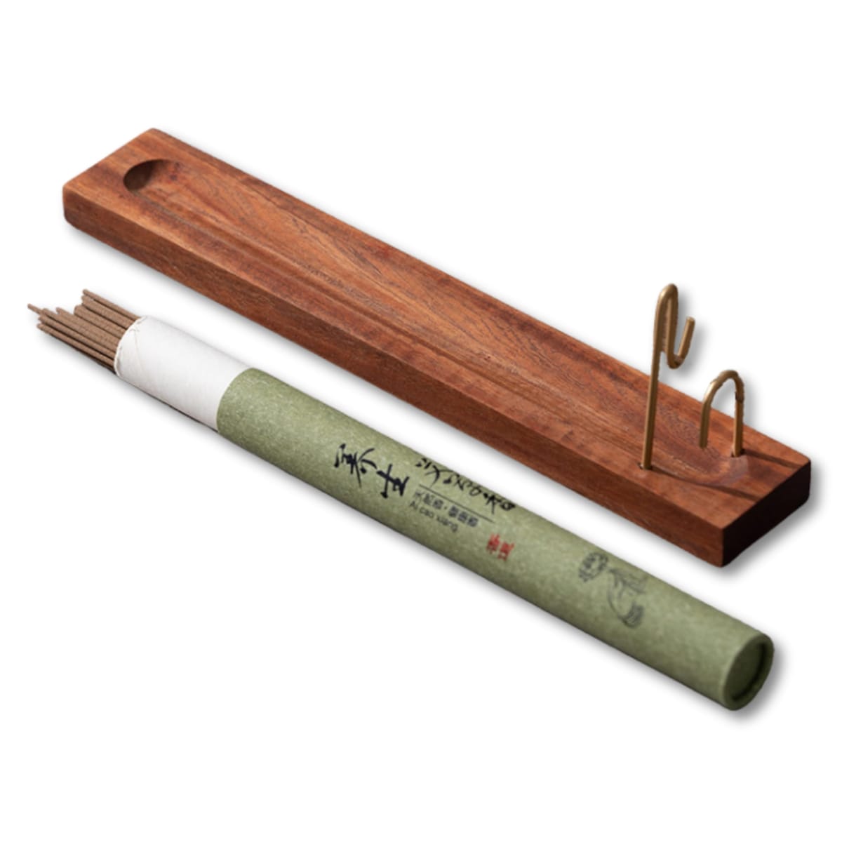 [HYmish] お香立て シンプル インテリア 天然木 台座 リビング 寝室 ヨガ 瞑想 リラックス 灰受け 簡単 玄関 和室