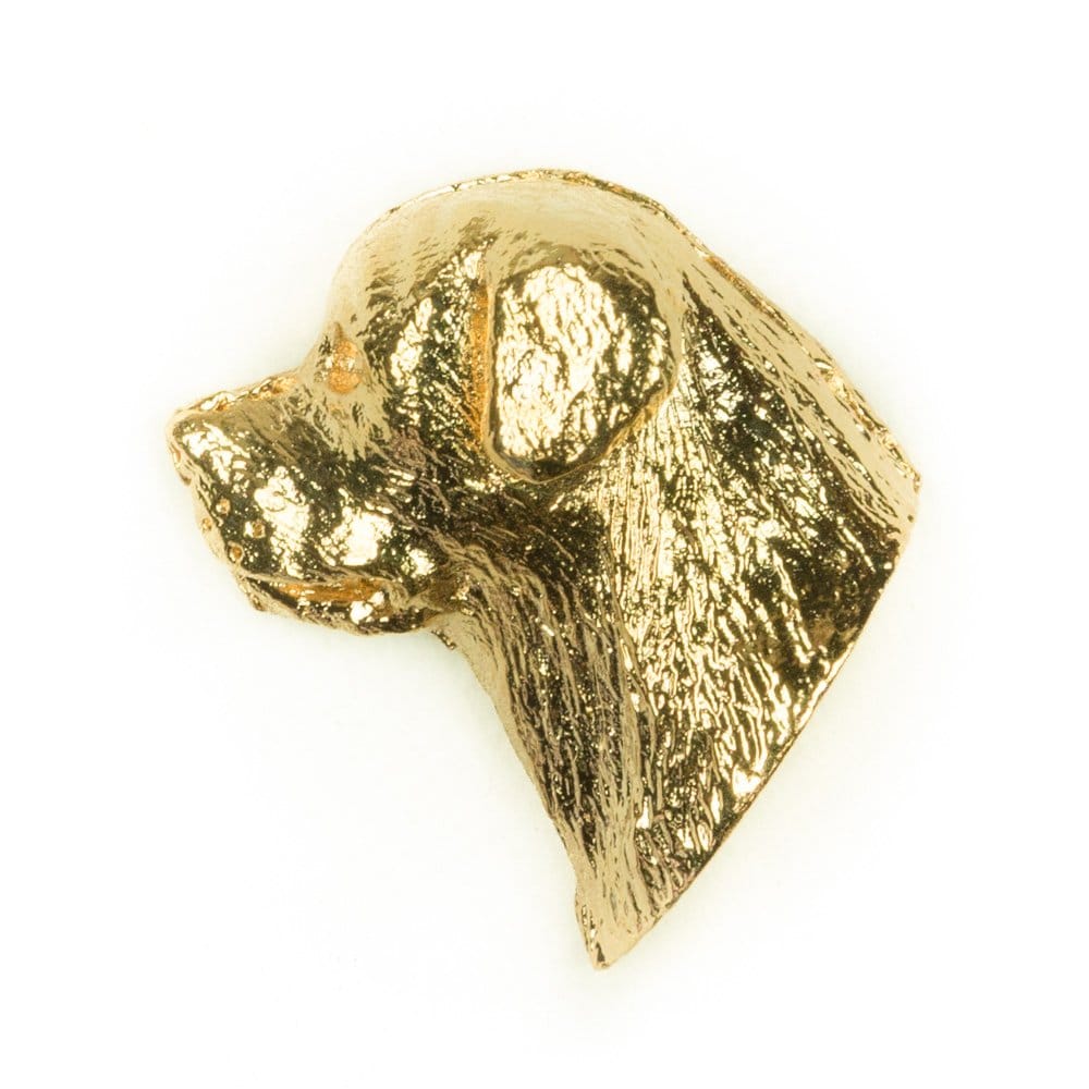 ロットワイラー イギリス製 22ctゴールドプレート アート ドッグ ピンバッジ コレクション