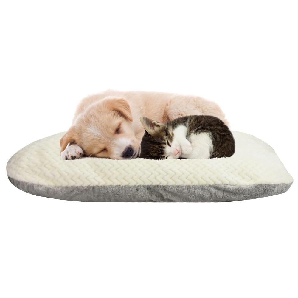 takisand 犬 猫 ベッド, ふかふか素材, 洗えるカバー, ホワイト