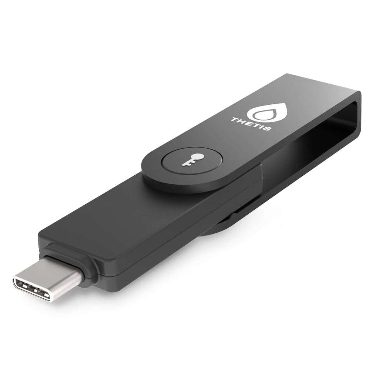 Thetis Pro-C FIDO2 セキュリティキーは、USB CまたはNFCデバイス経由で接続、FIDO 2.0 2要素認証 (2FA) Type C Windows / MacOS/Linus/Gmail/Facebook/Dropbox/Gith