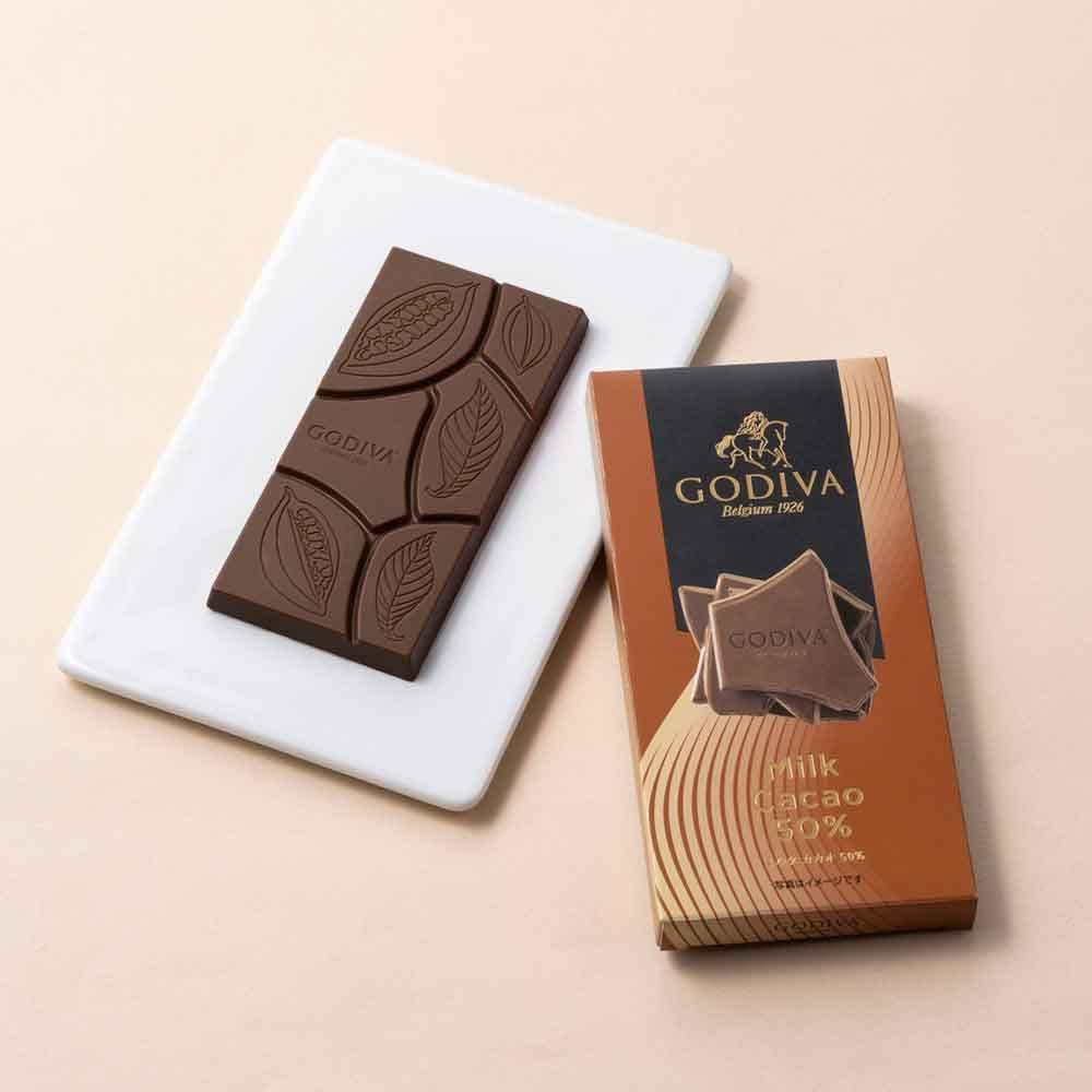 ゴディバ（GODIVA）タブレット ミルク カカオ 50% チョコレート 高カカオ（板チョコ ギフト クリスマス）