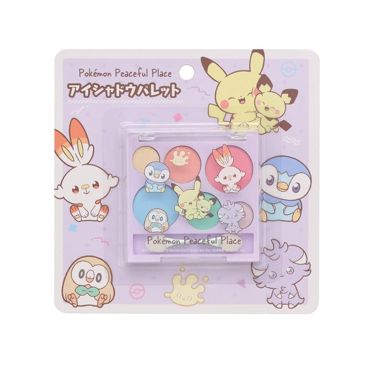 shobido 粧美堂 ポケットモンスター ポケピース 6色 アイシャドウパレット ＜ パープル ＞ アイシャドウチップ付 pokemon ポケモン