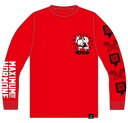 マキシマムザホルモン ヘドバンボーイ ロングTシャツ(ロンT)Tシャツ「赤」