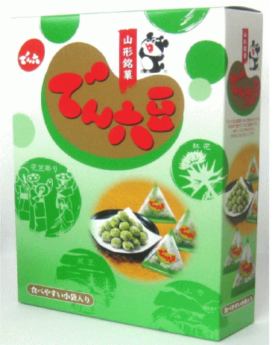 山形県限定　山形銘菓　でん六　でん六豆　食べやすい小袋入り　蔵王　紅花　花笠祭り　山寺　豆菓子　360g　豆