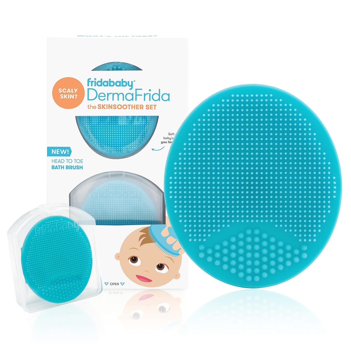 ベビーバスシリコンブラシby FridaBaby | dermafrida The skinsoother Baby Essential forドライスキン..