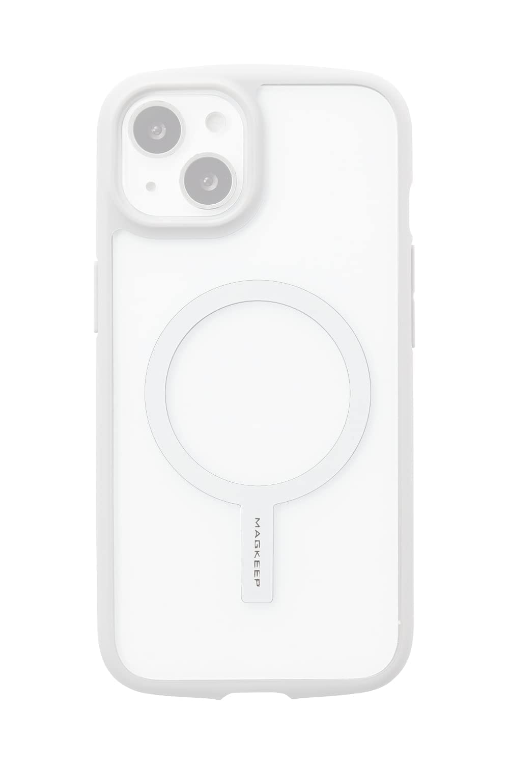 エレコム Magsafe (マグセーフ) 磁力ワイヤレス充電器 対応 メタルリング ステッカー プレート 貼付けツール付属 【iPhone14/13/12/11/SE3/SE2 等対応】 ホワイト AMS-MAGSTWHの商品画像