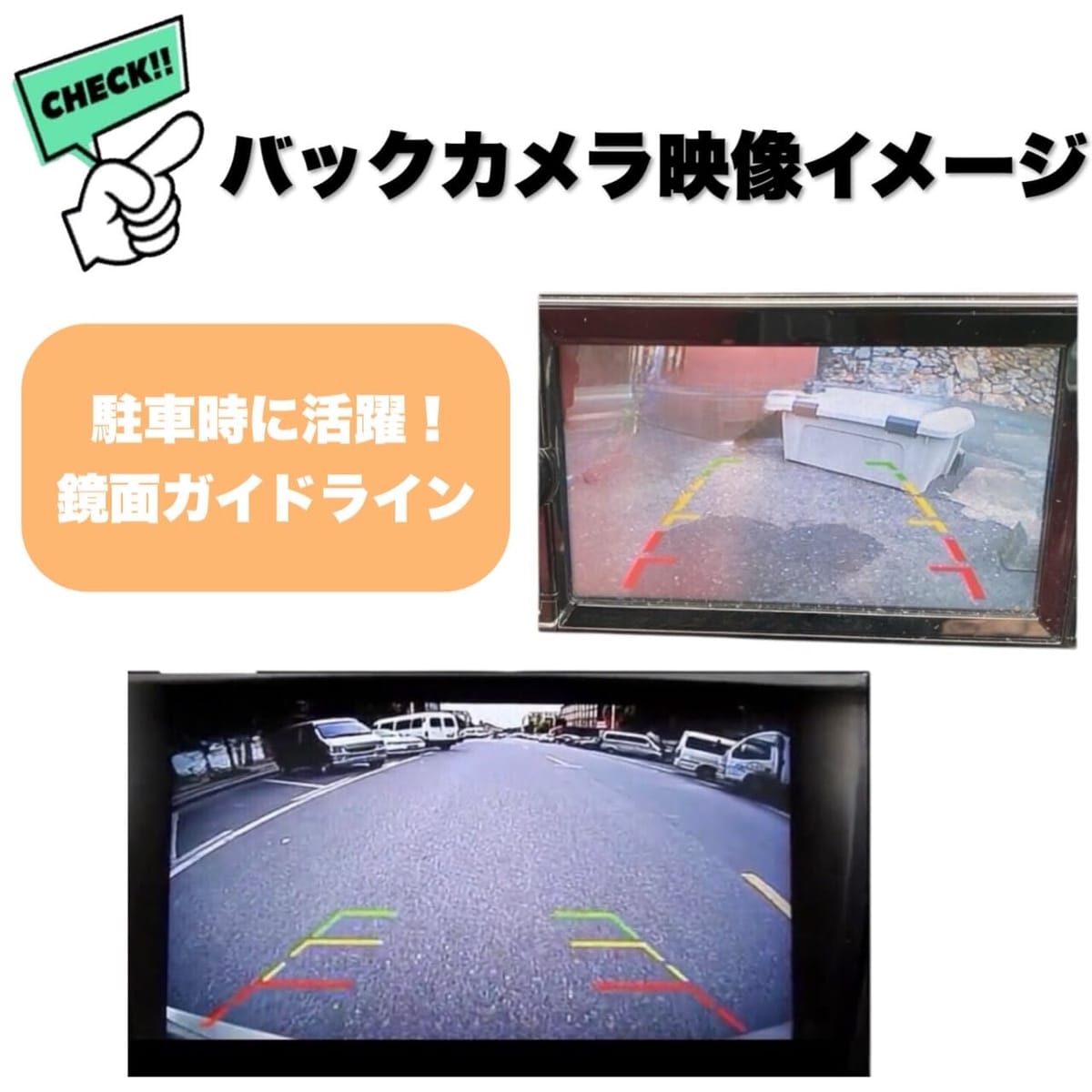 Kanoan ダイハツ トヨタ 用 バックカメラ LED ライセンスランプ ナンバー灯 一体型 鏡像 ガイドライン機能付 リアビュー コペン L880K RAV4 ポルテ ヴィッツ プラッツ ヤリス ハッチバック RAV-4 等 純正交換タイプ 社外品