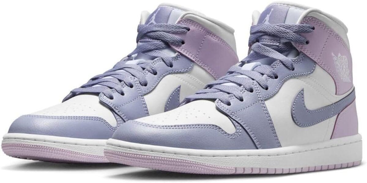 [�ʥ���] ���� ���硼���� 1 �ߥå� W AIR JORDAN 1 MID �ѡ��ץ�/�ۥ磻�� BQ6472-510