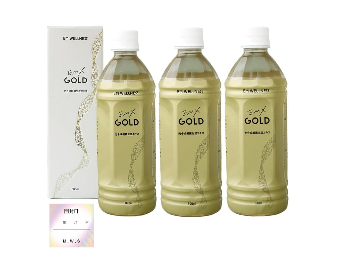 EM生活 EM・X GOLD 500ml 発酵ドリンク 健康飲料 カロリーゼロ 3本セット オリジナルシール付き