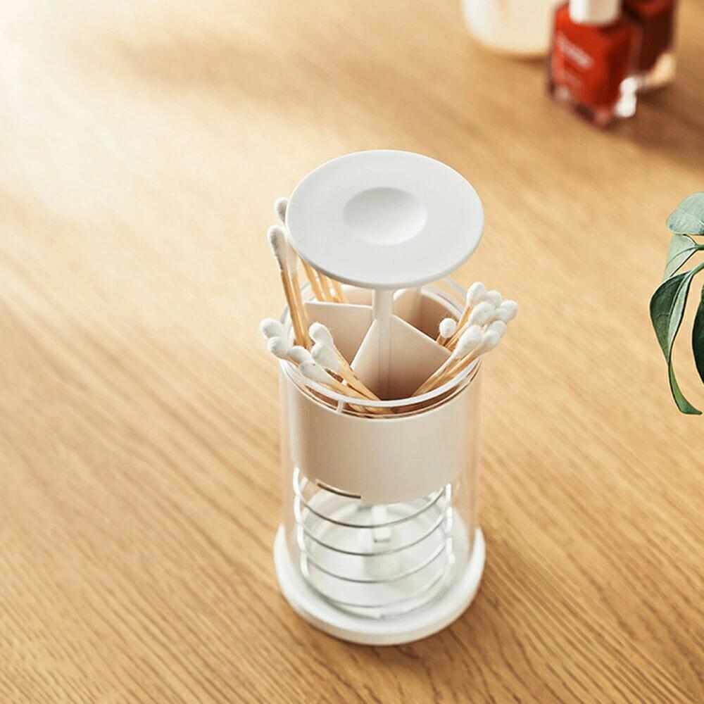 Toothpick Containers - 爪楊枝入れ つまようじ入れ 爪楊枝ケース 楊枝入れ ようじ 可愛い おしゃれ 爪楊枝ケース 爪楊枝入れ ようじ入れ 綿棒入れ 押すタイプ 衛生的使用 綿棒ホルダー 爪楊枝ケース 小物入れ フタ付き ワンタッチ 楊枝や綿棒隠れる 楊枝ケース