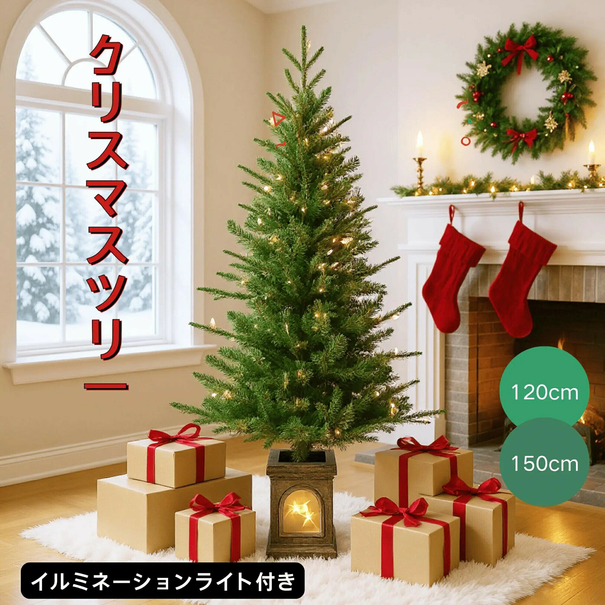 クリスマスツリー北欧おしゃれLEDキラキラ高級感オリジナルポット豊富な枝数簡単組立クラシックタイプクリスマス