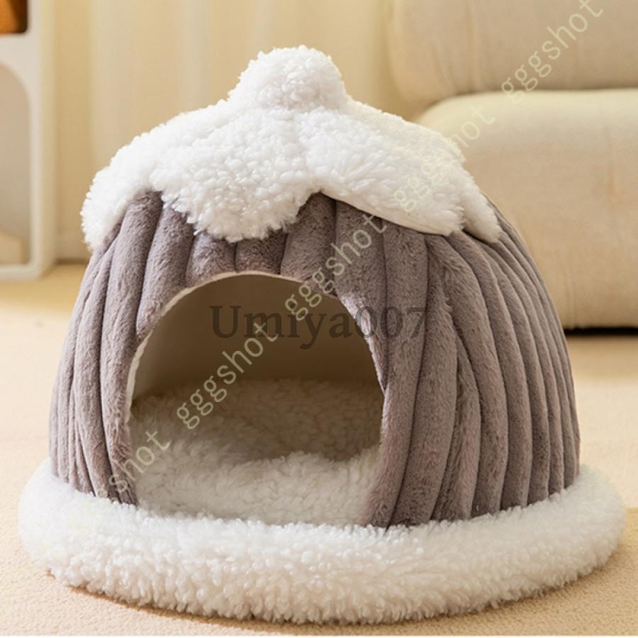 ペットハウス ドッグハウス キャットハウス 犬小屋 ペット用品 犬用 猫用 小型犬 室内用 ボア フリース もこもこ 可愛い 暖かい 折りたためる お洒落 かわいい