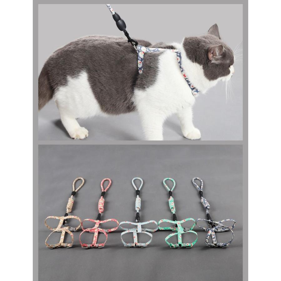 春夏おしゃれペット猫ハーネスリードセット猫用一体型散歩ハーネ