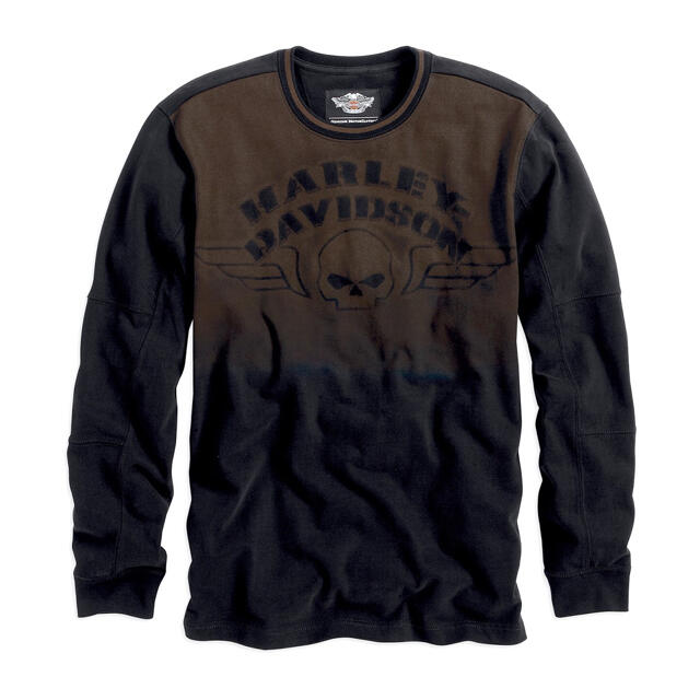 ≪特価品35％OFF≫【Harley-Davidson】 《K-NIT-L/S,CREW,SKULL クルーネックニット 96732-15VM》ハーレーダビッドソン アパレル ニットシャツ 冬用 男性 メンズ プレゼント