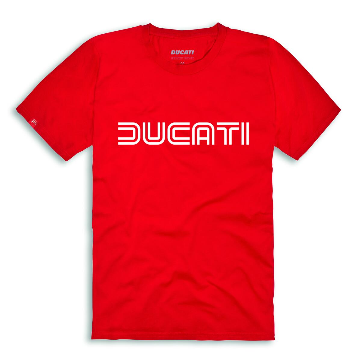 【DUCATI】《Ducatiana2.0 ’80　ショートスリーブTシャツ 9877010/9877018》ドゥカティアパレル 正規品 用品 Tシャツ 半袖 男女兼用 Sサイズ Mサイズ Lサイズ XLサイズ レッド ブラック グレー 定番品 人気商品