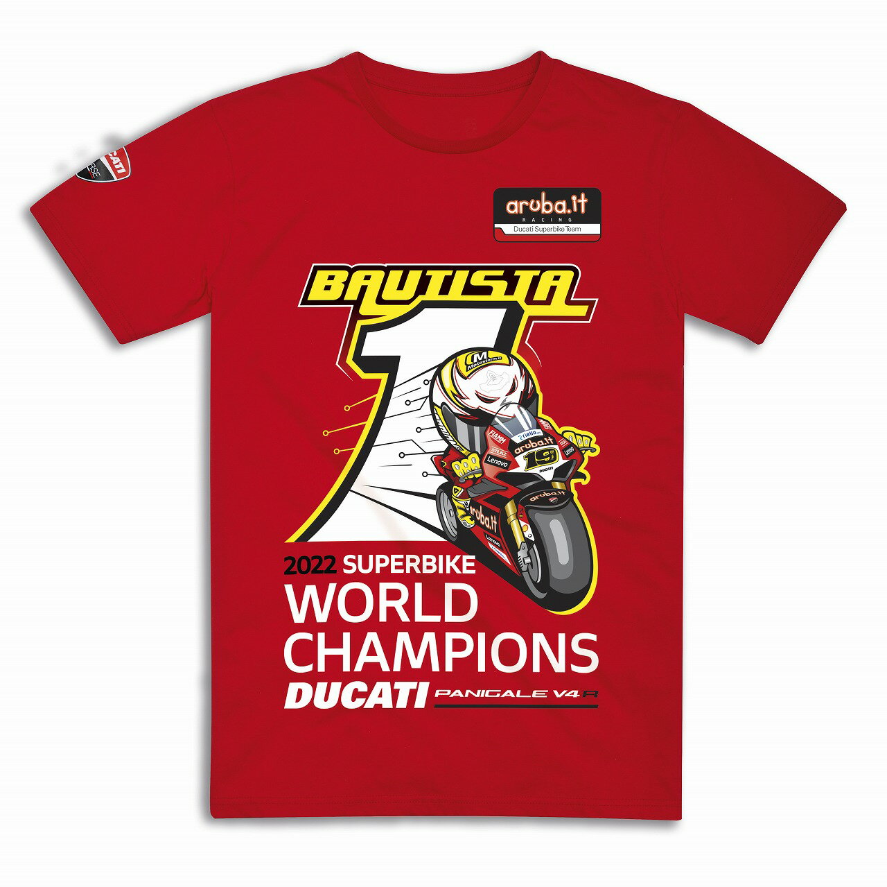 ≪特価品≫10％OFF【DUCATI】《WSBK Championship Celebration T-SHIRT ショートスリーブTシャツ 98770917》ドゥカティアパレル 正規品 用品 Corse コルセ WSBK ワールドスーパーバイク チャンピオンシップ 記念Tシャツ 半袖 男女兼用 Sサイズ XLサイズ