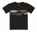 【DUCATI】《SCR Wing Black ショートスリーブTシャツ 98770457》ドゥカティアパレル 正規品 用品 Scrambler スクランブラー Tシャツ 半袖 男女兼用 XLサイズ ブラック コットン