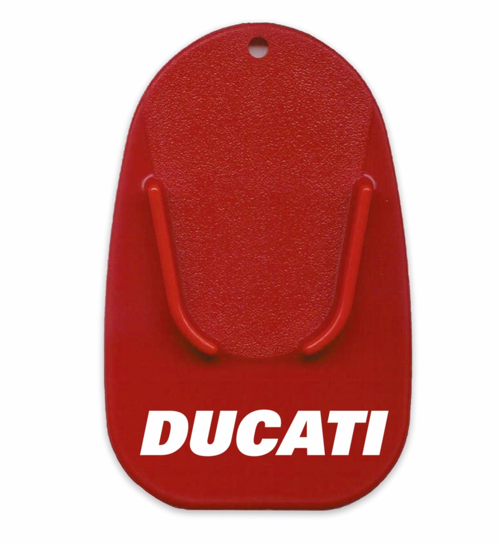 《Ducati ユニバーサルスタンドエンド 97080》ドカティパフォーマンス 正規品 サイドスタンドエンド 支持面積UP 高強度素材 プラスチック 屋外使用可 レッド ブラック