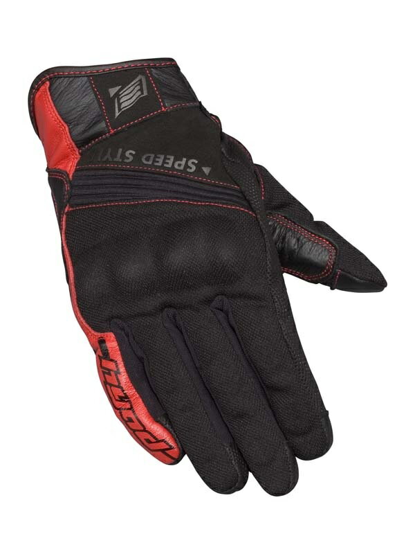 【HYOD PRODUCTS】《HSG013S ST-X RIDE MESH GLOVES》ヒョウドウプロダクト アパレル ライディング レザー グローブ スマホ操作可能 メッシュ ステルスプロテクター Mサイズ Lサイズ LLサイズ BLACK/RED BLACK/BLUE メンズ 日本