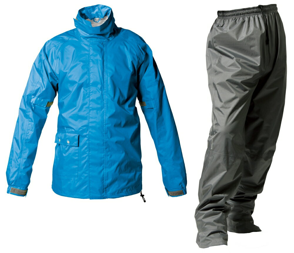 【Makku】《マック レインウェア ツーリング PT-7200》マック レインウェア ワーキング ウェア レインジャケット レインパンツ 雨 合羽 カッパ 強力防水 撥水 ライデイング バイク 機能的 ブルー グリーン ダークグレー Lサイズ LLサイズ