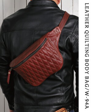 【DEGNER】W-94A LEATHER QUILTING BODY BAG レザーキルティングボディバッグ