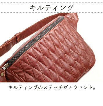 【DEGNER】W-94A LEATHER QUILTING BODY BAG レザーキルティングボディバッグ