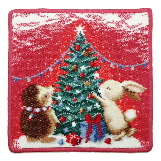 FEILER フェイラー 【シーズン限定柄】 CHRISTMAS 2023 【25cm】 ハンカチ ハンドタオル Limited Edition クリスマス ツリー ウサギ ハリネズミ 【送料無料】【RCP】のサムネイル