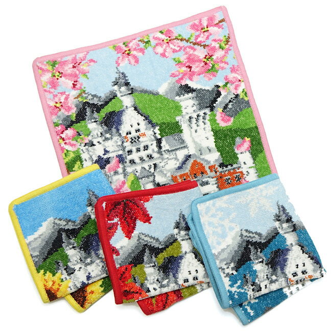 FEILER フェイラー Four Seasons 【25cm】 ハンカチ ハンドタオル お城 【送料無料】【RCP】