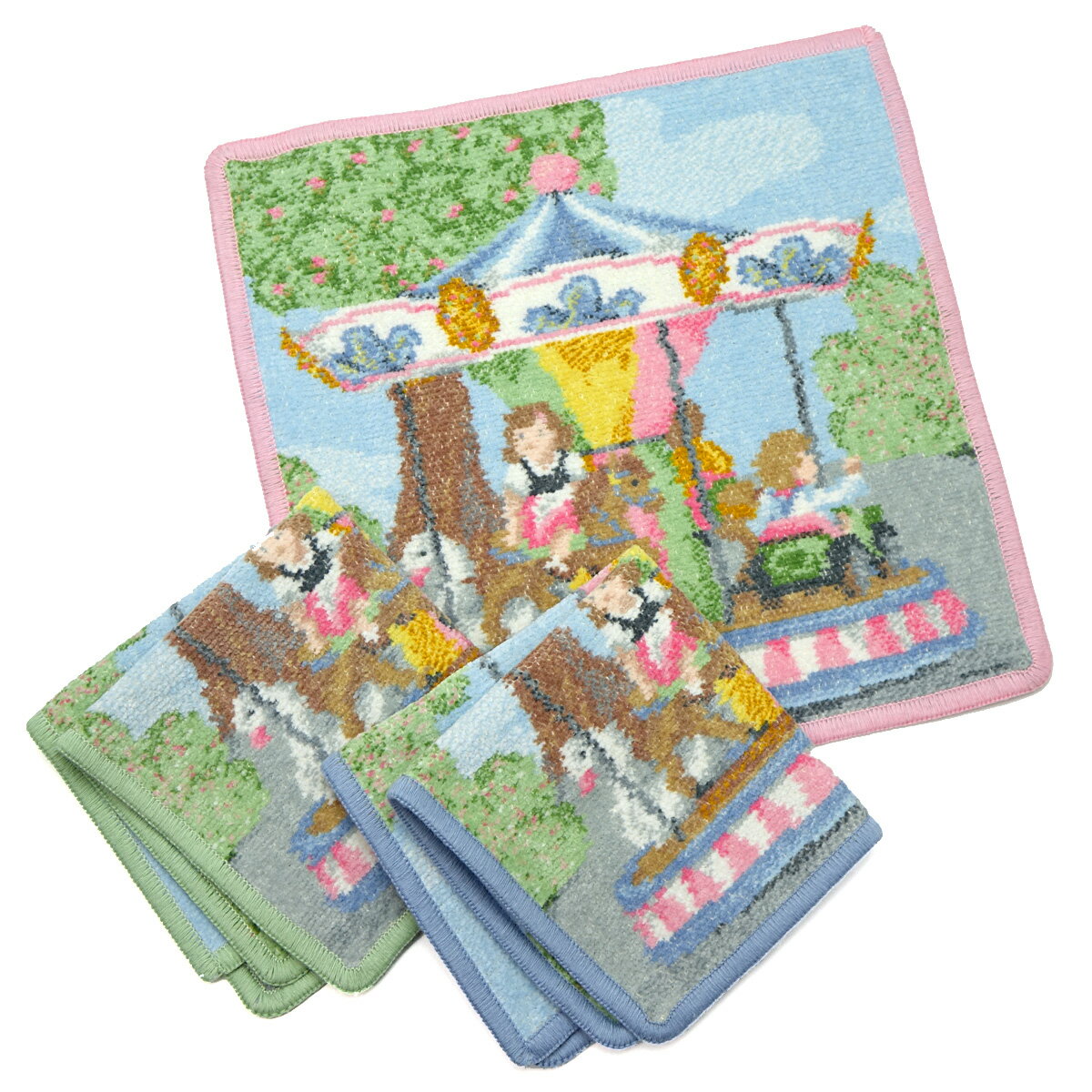 FEILER フェイラー Fun Fair 【25cm】 ハンカチ ハンドタオル メリーゴーランド 遊園地 【送料無料】【RCP】