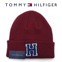 トミー ヒルフィガー ニット帽 メンズ TOMMY HILFIGER トミーヒルフィガー 1CT0205 646 ニットキャップ ワイン メンズ レディース ユニセックス ニット帽 ワッペン 【ラッピング不可】【RCP】