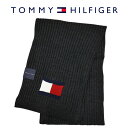 TOMMY HILFIGER トミーヒルフィガー H8C73220 015 マフラー Knit Logo Scarf チャコール メンズ レディース ユニセック...