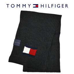 トミー ヒルフィガー マフラー メンズ TOMMY HILFIGER トミーヒルフィガー H8C73220 015 マフラー Knit Logo Scarf チャコール メンズ レディース ユニセックス ロゴ 【ラッピング不可】【RCP】