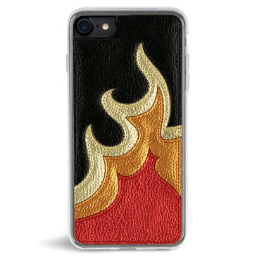 ZERO GRAVITY ゼログラビティ iPhone 7/8 対応 ケース BURN METALLIC APPLIQUE アップリケ 刺繍 クリア 炎 ファイヤーパターン【正規代理店品】【メール便可】【RCP】