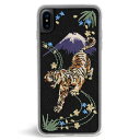 タイムセール!ZERO GRAVITY ゼログラビティ 【返品不可商品】iPhone X 対応 ケース FUJI EMBROIDERED 刺繍 クリア 虎 トラ...