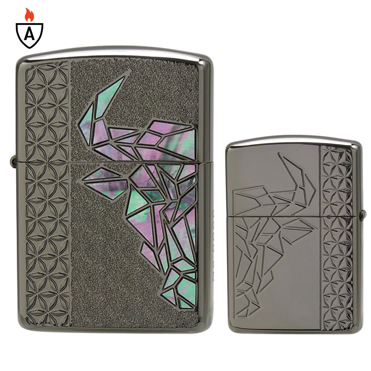 zippo ジッポ ジッポー Bull Neo Black (BK) ブル ブラック 雄牛 貝貼り アーマーケース 【名入れ不可商品】【RCP】