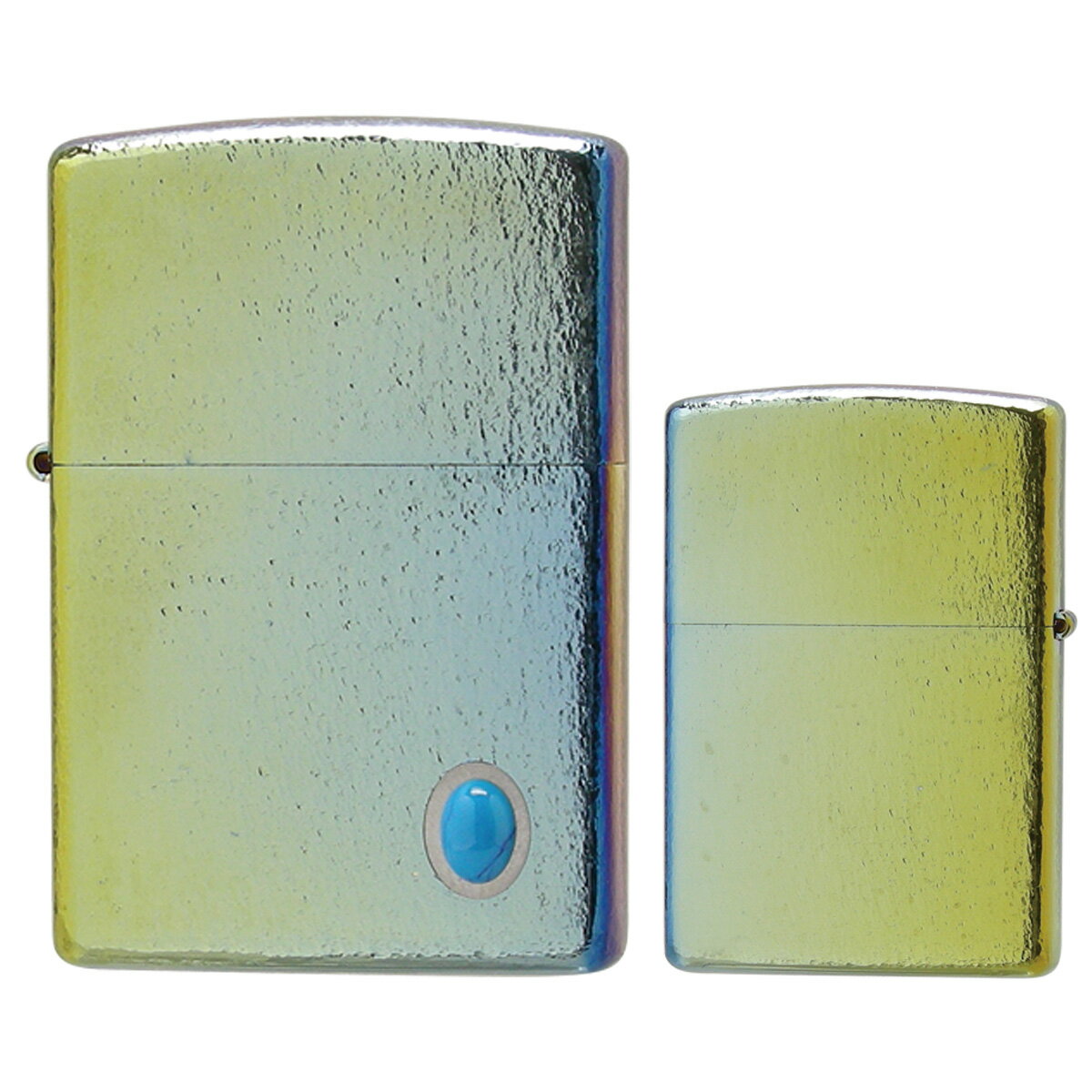 zippo ジッポ ジッポー Hammer Tone Turquoise Titanium Coating (R) チタンコーティング レインボー ..