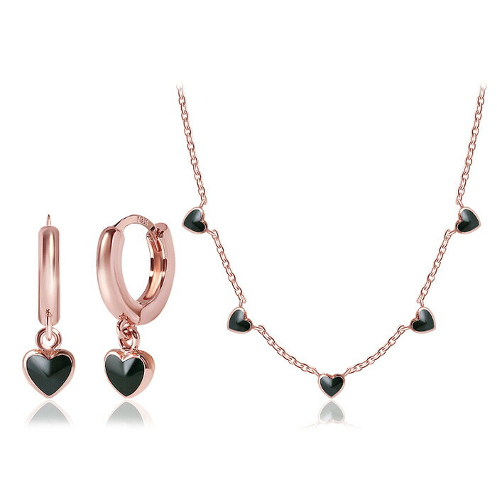 14Kピアス＆ネックレスセット商品バレンタイン誕生日記念日プレゼント彼女可愛いシャーロットハート リバーシブル ピアス ネックレス セット