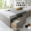 ベッド ベッドフレーム マットレス付き フィッツ 木製 収納付きベッド ヘッドレス 薄型スタンダードポケットコイルマットレス付き ハイタイプ 引き出しなし シングル 組立設置付(3)