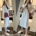 ニットワンピース レディース ワンピース ロング丈 ニットワンピ ゆったり フード付き 長袖ワンピース レトロ 編み模様 可愛い ロングワンピ(4)