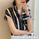 シャツ レディース tシャツ 半袖 ブラウス シフォン ストライプ ゆったり 大きいサイズ 夏 春服 夏服 きれいめ トップス カットソー カジュアル