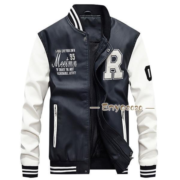 ライダースジャケット メンズ 革ジャン スタジャン レザージャケット フェイクレザー バイク ロゴ 立ち..