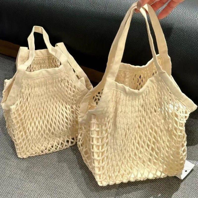 メッシュバッグ ネットバッグ インナーバッグ付き 編みバッグ 洗える エコバッグ 折りたたみ 小さめ ト..