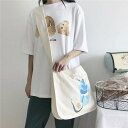 トートバッグ レディース 帆布 エコバッグ キャンバス A4対応 肩掛け かわいい カジュアル プリント 便利 おしゃれ 大容量 お出かけ