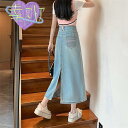 デニムスカート レディース デニム スカート お洒落 デニムジーンズ ショートスカート スカート ハイウエスト 半ズボン 美脚 脚長 春秋夏