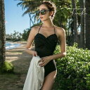 ホルターネック 大人 バックリボン モノキニ ビキニ 黒 ワンピース リボン 大人可愛い シンプル 水着 レディース 夏 プール 海 旅行(4)