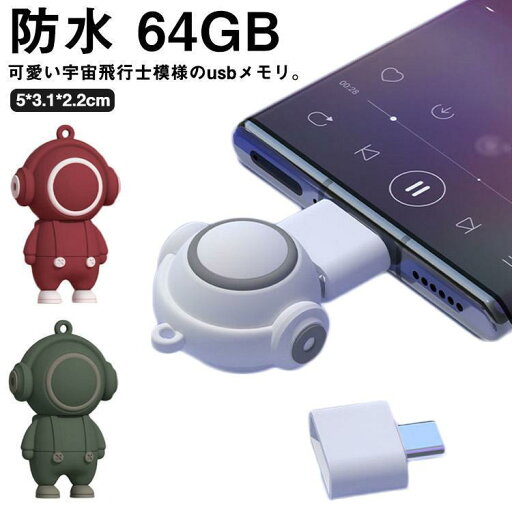 usbメモリ 64GB 宇宙飛行士模様 外付けUSB type-c USB2.0 OTG 高速 フラッシュドライブ android コネク usbメモリ 64GB 宇宙飛行士模様 外付けUSB type-c USB2.0 OTG 高速 フラッシュドライブ android コネク