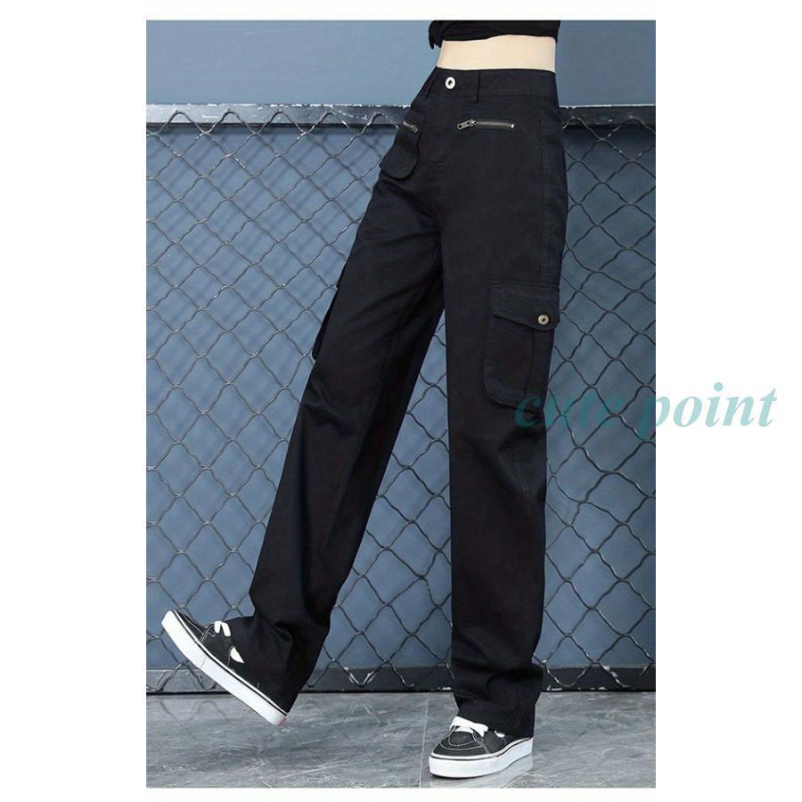カーゴパンツ スリム ワイドパンツ イージーパンツ レディース ダンス衣装 ヒップホップ 韓国風 きれいめ 低身長対応 ゆったり 大きいサイズ 夏