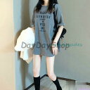 Tシャツ レディース 半袖 夏 ゆるい ス 韓国ファッション 原宿系 BF風 ヒップホップ ダンス ストリート風