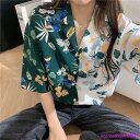 レディース シャツ ブラウス アロハシャツ ハワイシャツ 日焼け止め服 半袖 花柄 プリント 薄手 ゆったり ビーチ 浜辺 リゾート 春夏秋